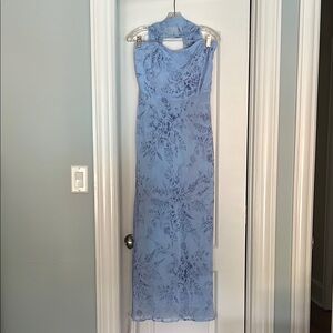 Park & Fifth Chelsea Blue Floral Maxi Dress